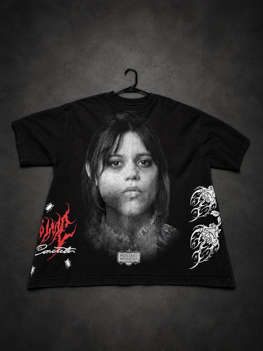 Civil Regime x Beetlejuice Jenna Ortega Graphic T-Shirt — Washed Black RH-134